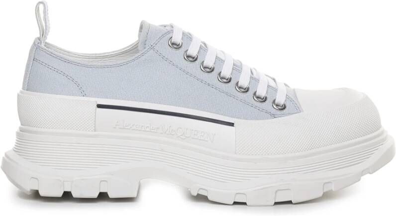 alexander mcqueen Blauwe Canvas Sneakers voor Heren Blauw Heren