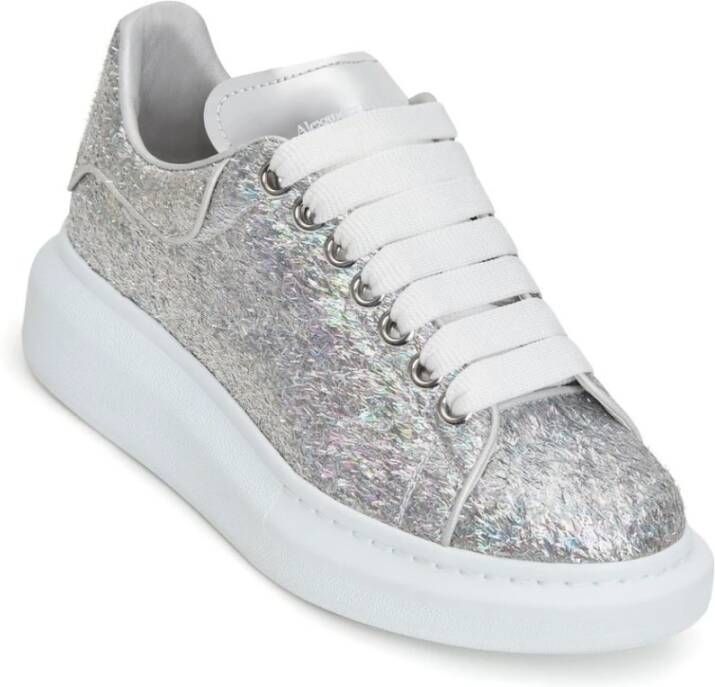 Alexander mcqueen Zilveren Glitter Sneakers Modestatement Gray Dames