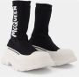 Alexander mcqueen Zwarte stretch nylon Tread Slick sneakers Zwart Dames - Thumbnail 3