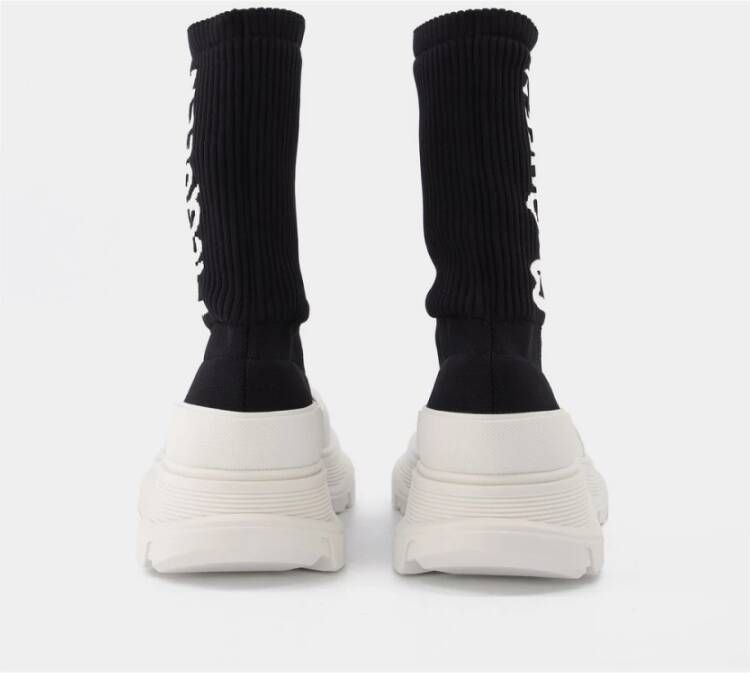 alexander mcqueen Platform Sneakers in Zwart en Wit Meerkleurig Dames