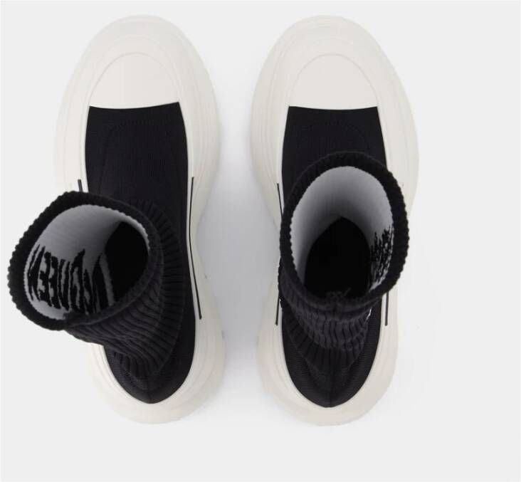 alexander mcqueen Platform Sneakers in Zwart en Wit Meerkleurig Dames