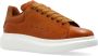 Alexander mcqueen Oversized Lace-Up Leren Sneakers Brown Dames - Thumbnail 8