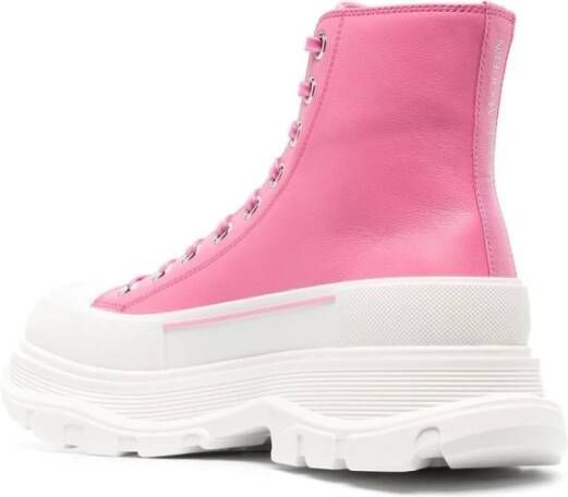 alexander mcqueen Tread Slick Enkellaarzen Roze Dames