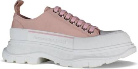 alexander mcqueen Roze Canvas Lage Sneakers Roze Dames