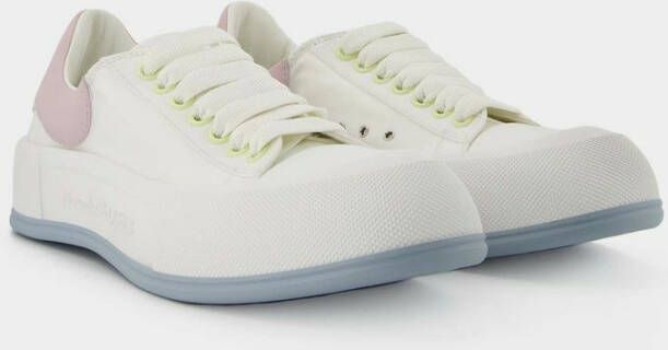 alexander mcqueen Oversized sneakers in wit blauw leer Wit Dames