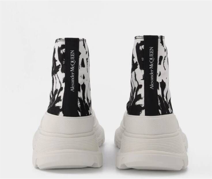 alexander mcqueen Witte Stoffen Tread Slick Sneakers Wit Dames