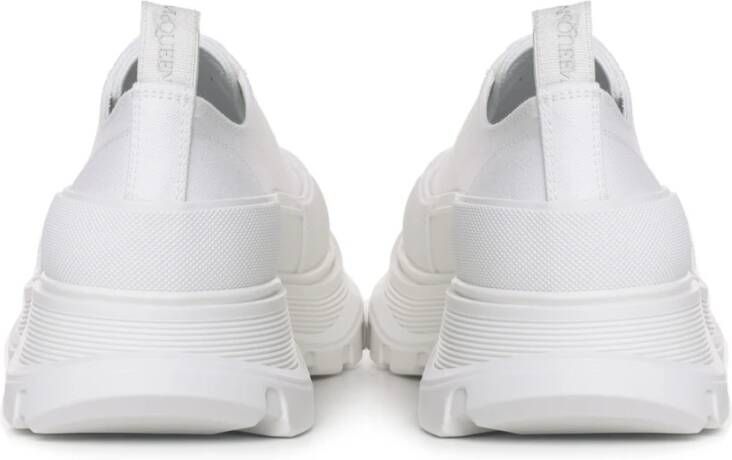 alexander mcqueen Witte Canvas Sneakers met Oversized Zool Wit Heren
