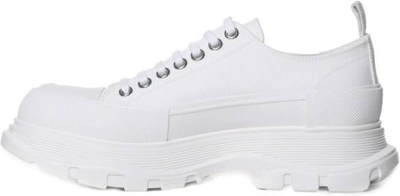 alexander mcqueen Witte Canvas Sneakers met Oversized Zool Wit Heren