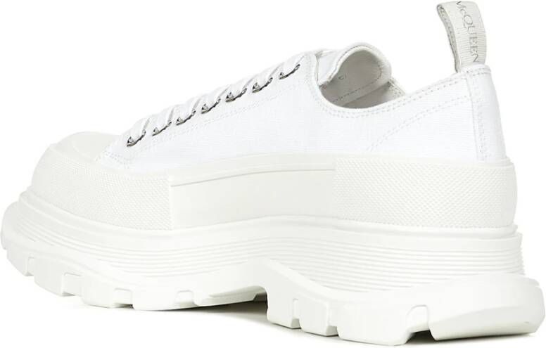 alexander mcqueen Witte Veterschoenen met Rubberen Neuskap Wit Heren