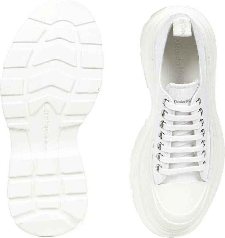alexander mcqueen Witte Veterschoenen met Rubberen Neuskap Wit Heren