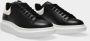 Alexander mcqueen Oversized Sneakers in Black Leather and white Heel Zwart - Thumbnail 3