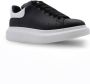 Alexander mcqueen Oversized Sneakers in Black Leather and white Heel Zwart - Thumbnail 5