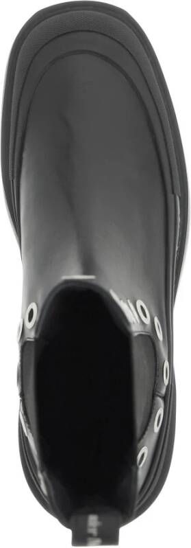 alexander mcqueen Stack Chelsea Laarzen met Zilveren Studs Black Heren