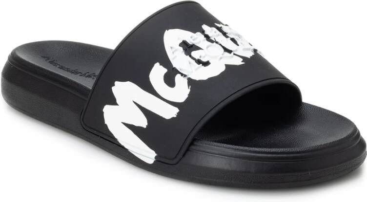 alexander mcqueen Teenslippers Sliders Zwart Heren