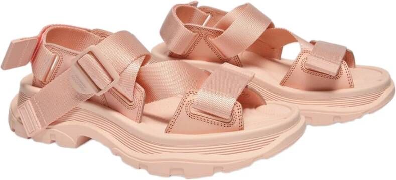 alexander mcqueen Stijlvolle canvas Tread sandalen Roze Dames