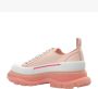 Alexander mcqueen Leren Sneakers met Relief Logo Detail Pink Dames - Thumbnail 3