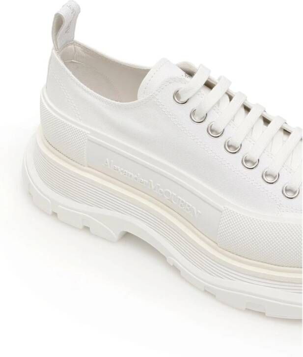 alexander mcqueen Tread Slick Canvas Sneakers White Dames