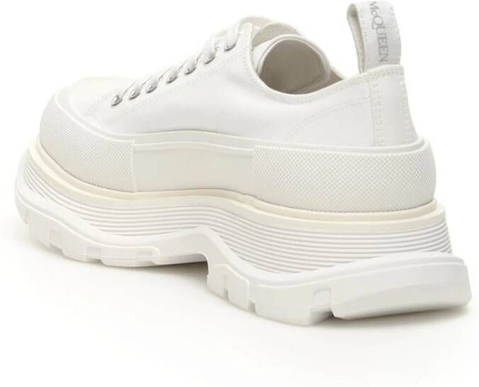 alexander mcqueen Tread Slick Canvas Sneakers White Heren