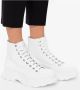 Alexander mcqueen Zwarte canvas enkellaarzen met oversized rubberen zool White - Thumbnail 11