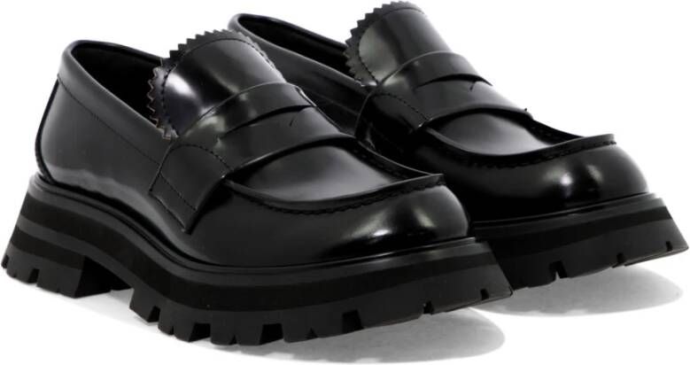 alexander mcqueen Wander Loafers Slip-On Leer Rubber Black Dames