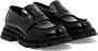 Alexander mcqueen Zwarte glanzende leren loafers met tankzool Black Dames - Thumbnail 3