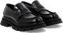 Alexander mcqueen Zwarte glanzende leren loafers met tankzool Black - Thumbnail 3