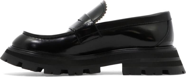 alexander mcqueen Wander Loafers Slip-On Leer Rubber Black Dames