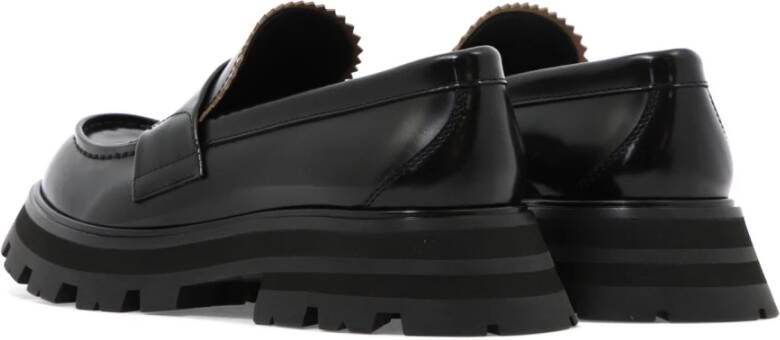 alexander mcqueen Wander Loafers Slip-On Leer Rubber Black Dames