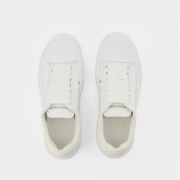 Alexander McQueen Wit Leren Oversized Sneakers