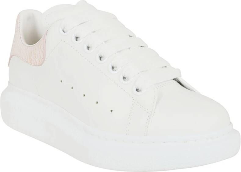 alexander mcqueen Wit Poeder Roze Leren Sneakers White Dames