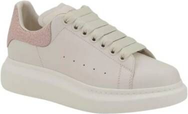 alexander mcqueen WitRoze Leren Sneakers Pink Dames