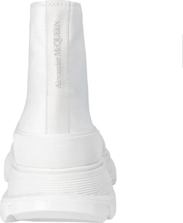 Alexander McQueen Witte bedrukte logo herensneakers