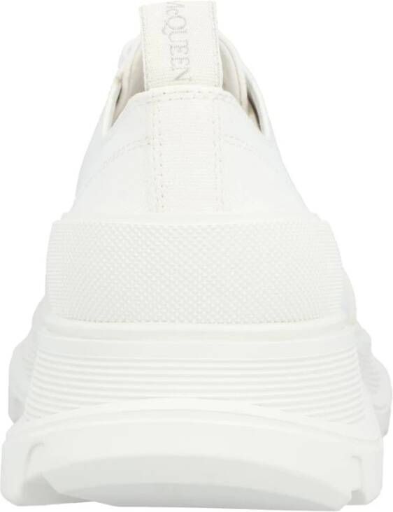 Alexander McQueen Witte Canvas Lage Sneaker