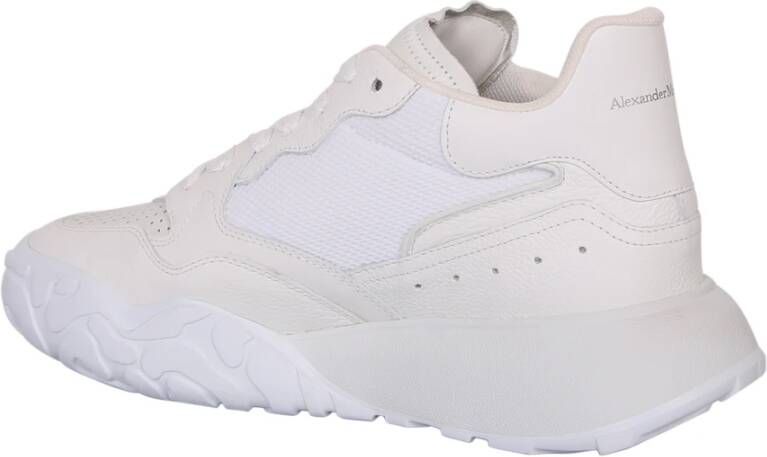 Alexander McQueen Witte Geperforeerde High Top Sneakers