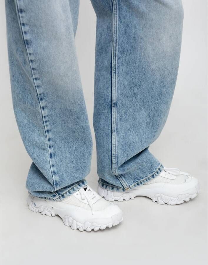 Alexander McQueen Witte Lage Crimp Sneakers Logo