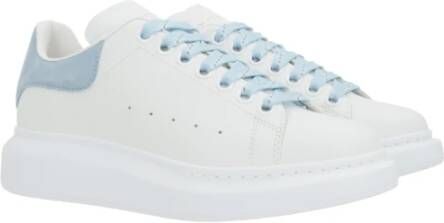 alexander mcqueen Witte lage sneakers met blauwe hiel White Dames