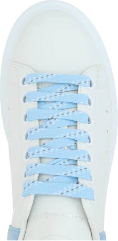 alexander mcqueen Witte lage sneakers met blauwe hiel White Dames