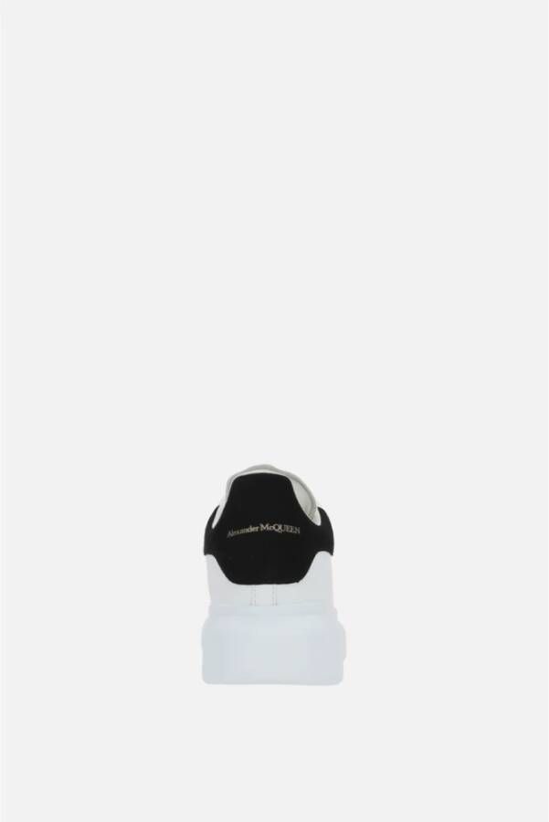 alexander mcqueen Witte lage sneakers met zwarte suède hiel White Dames