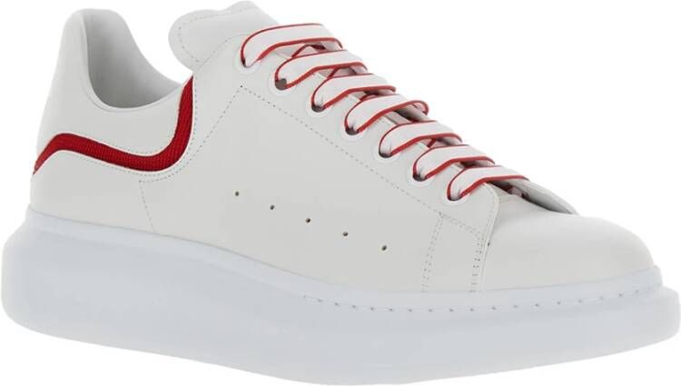 alexander mcqueen Witte lage top sneakers rode details White Heren