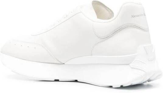 alexander mcqueen Witte Leren Lage Sneakers met Geperforeerde Details White Heren
