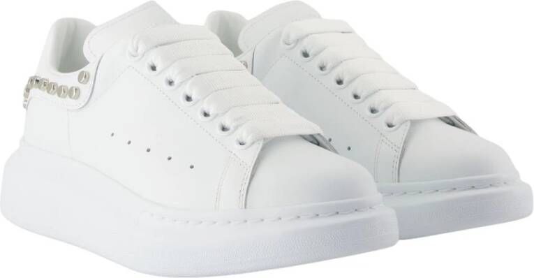 Alexander McQueen Witte Leren Oversized Sneakers
