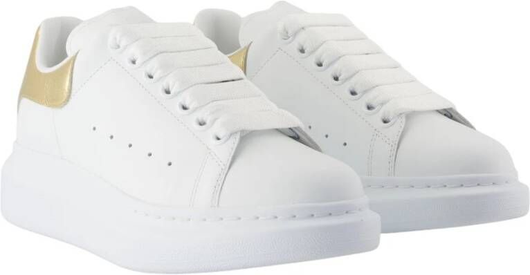 Alexander McQueen Witte Leren Oversized Sneakers