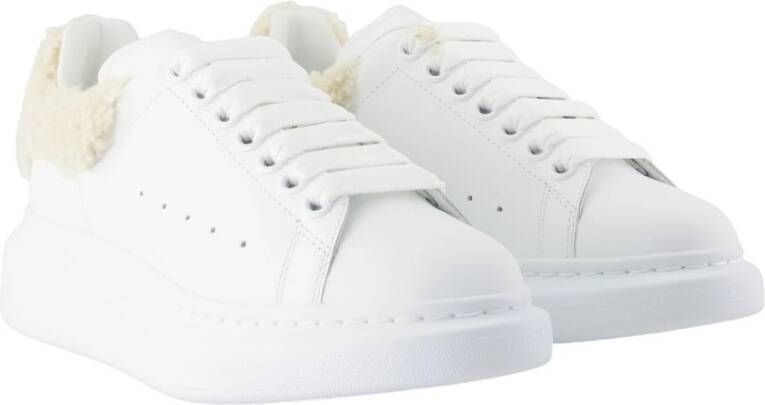Alexander McQueen Witte Leren Oversized Sneakers