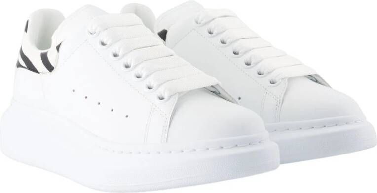 Alexander McQueen Witte Leren Oversized Sneakers