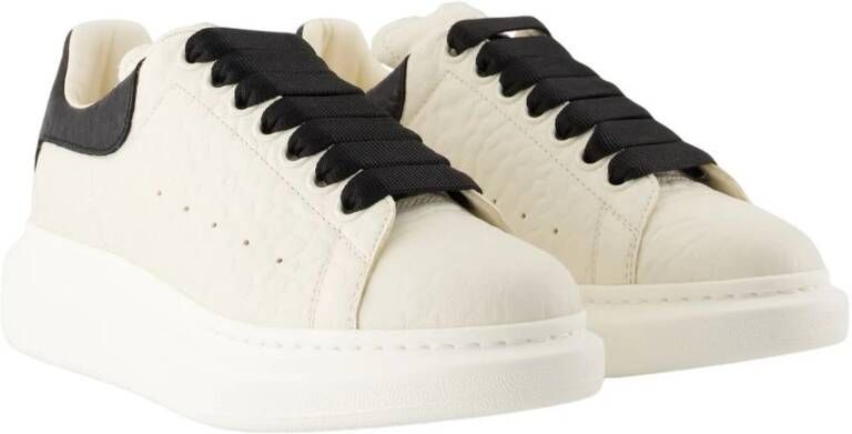 Alexander McQueen Witte Leren Oversized Sneakers