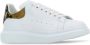 Alexander McQueen Witte Leren Sneakers met Bedrukte Hiel - Thumbnail 2