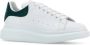Alexander McQueen Witte Leren Sneakers met Donkergroene Hiel - Thumbnail 2