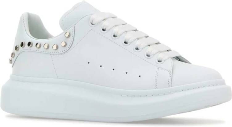 Alexander McQueen Witte Leren Sneakers met Hak
