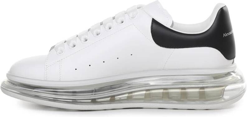 alexander mcqueen Witte Leren Sneakers met Logo Wit Heren