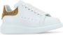 Alexander McQueen Witte leren sneakers met suède hiel - Thumbnail 2